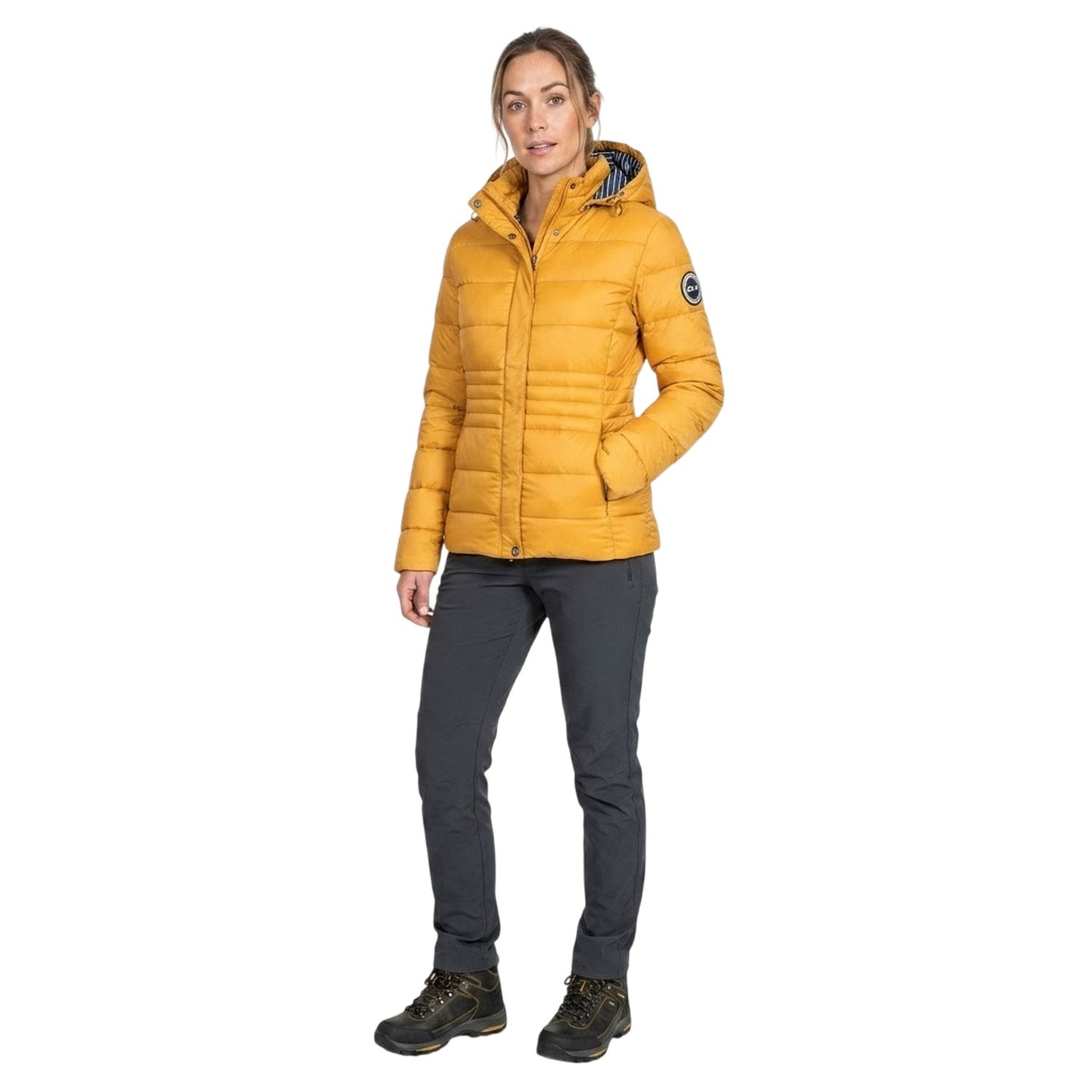 Sandstone - Lifestyle - DLX Womens-Ladies Hayling Horizontal Stripe Down Jacket
