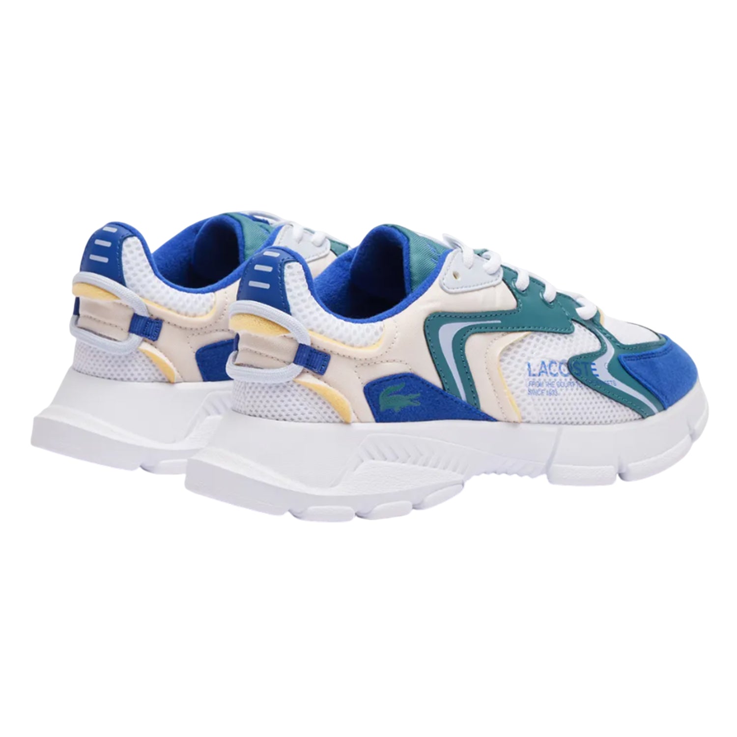 Blue-White - Back - Lacoste Childrens-Kids L003 Neo Trainers