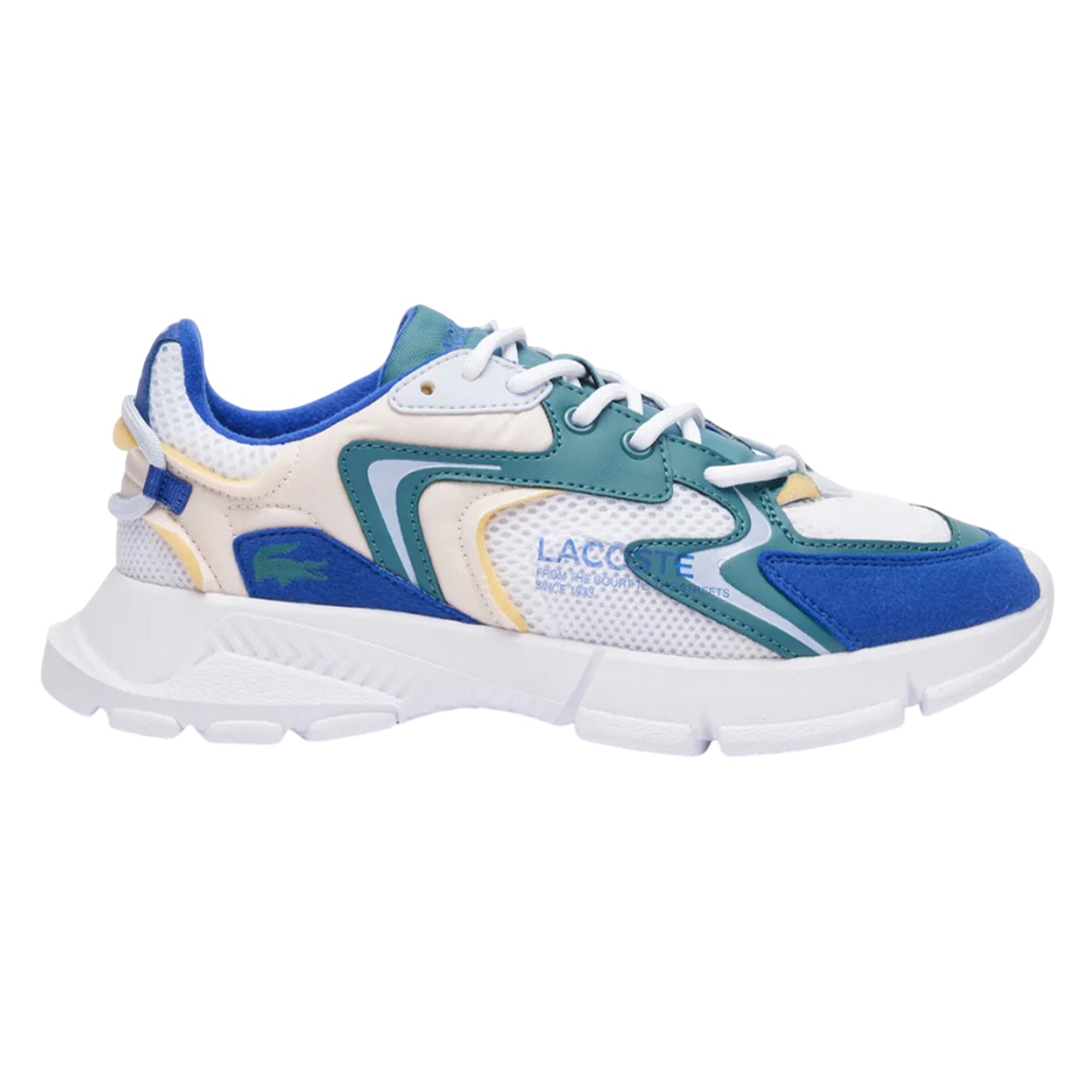 Blue-White - Side - Lacoste Childrens-Kids L003 Neo Trainers