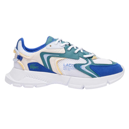 Blue-White - Side - Lacoste Childrens-Kids L003 Neo Trainers