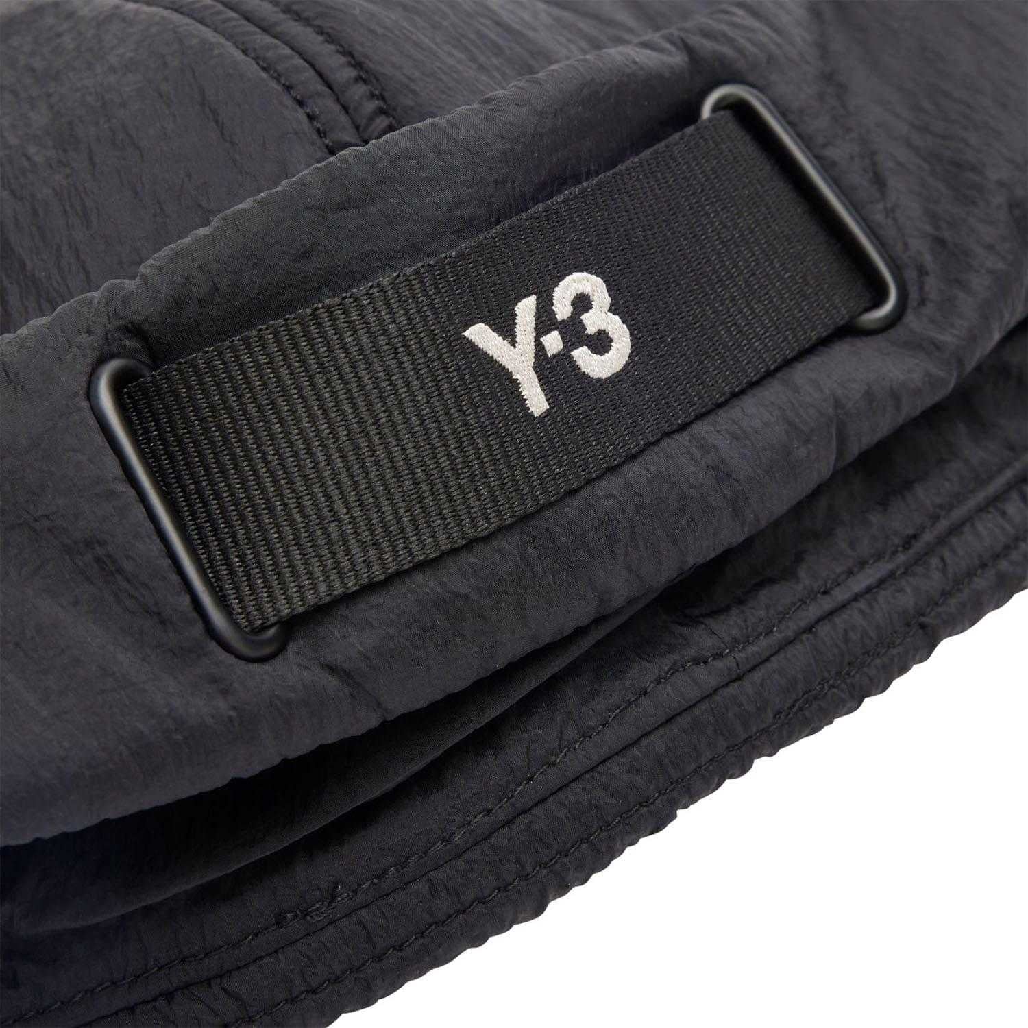 Black - Side - Y-3 Womens-Ladies Webbing Padded Beanie