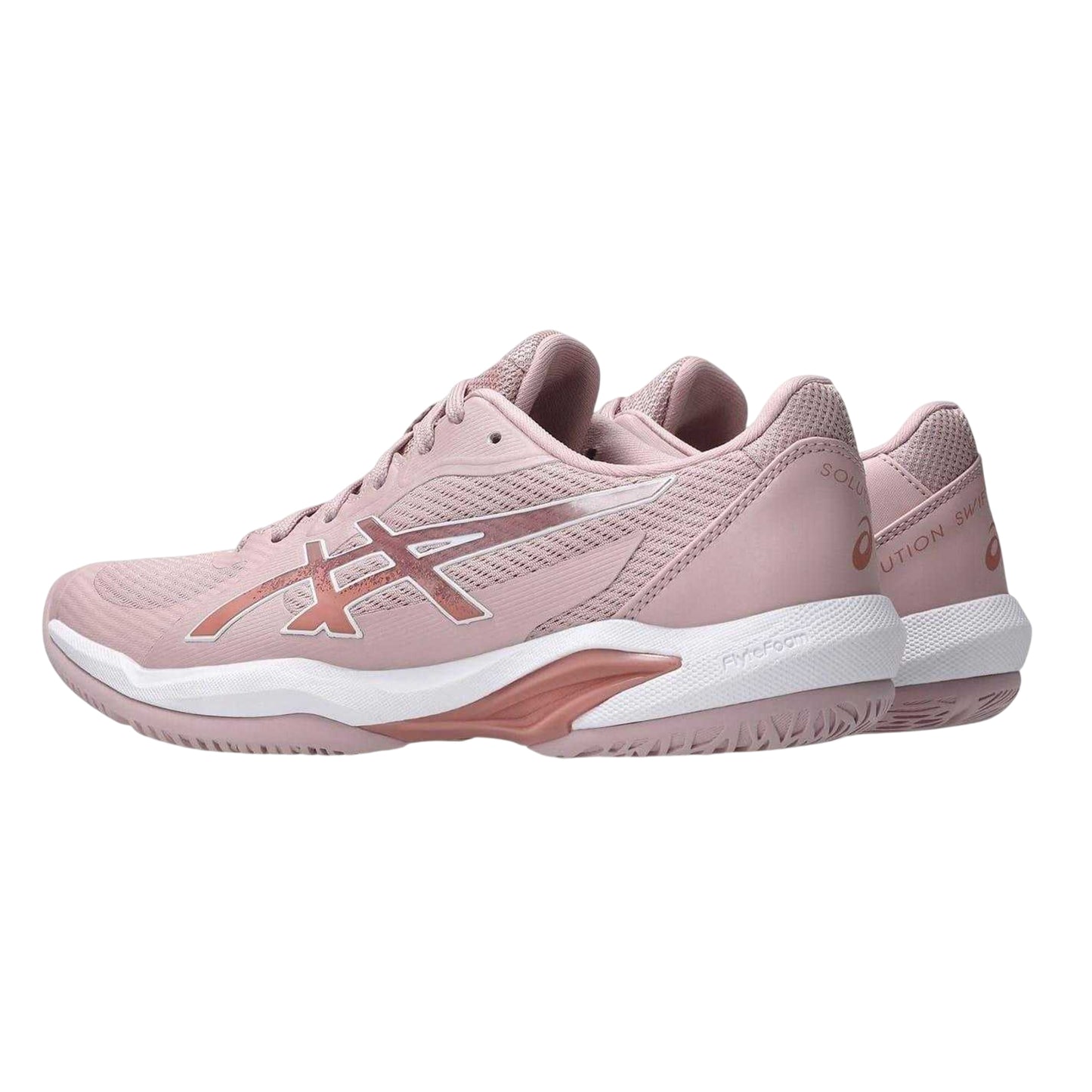 Rose - Back - Asics Womens-Ladies Solution Swift Tennis Shoes