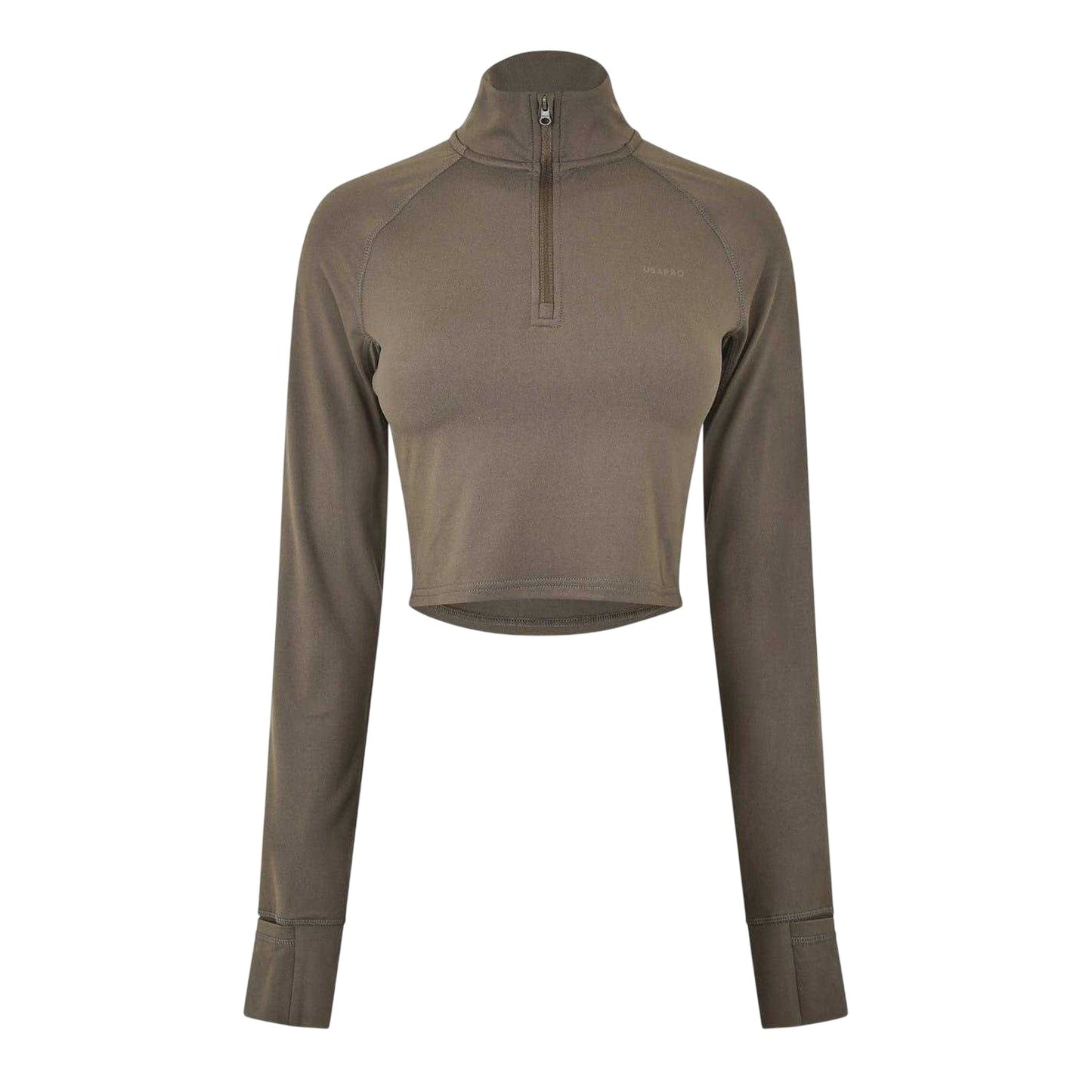 Ash - Front - USA Pro Womens-Ladies Slim Track Jacket
