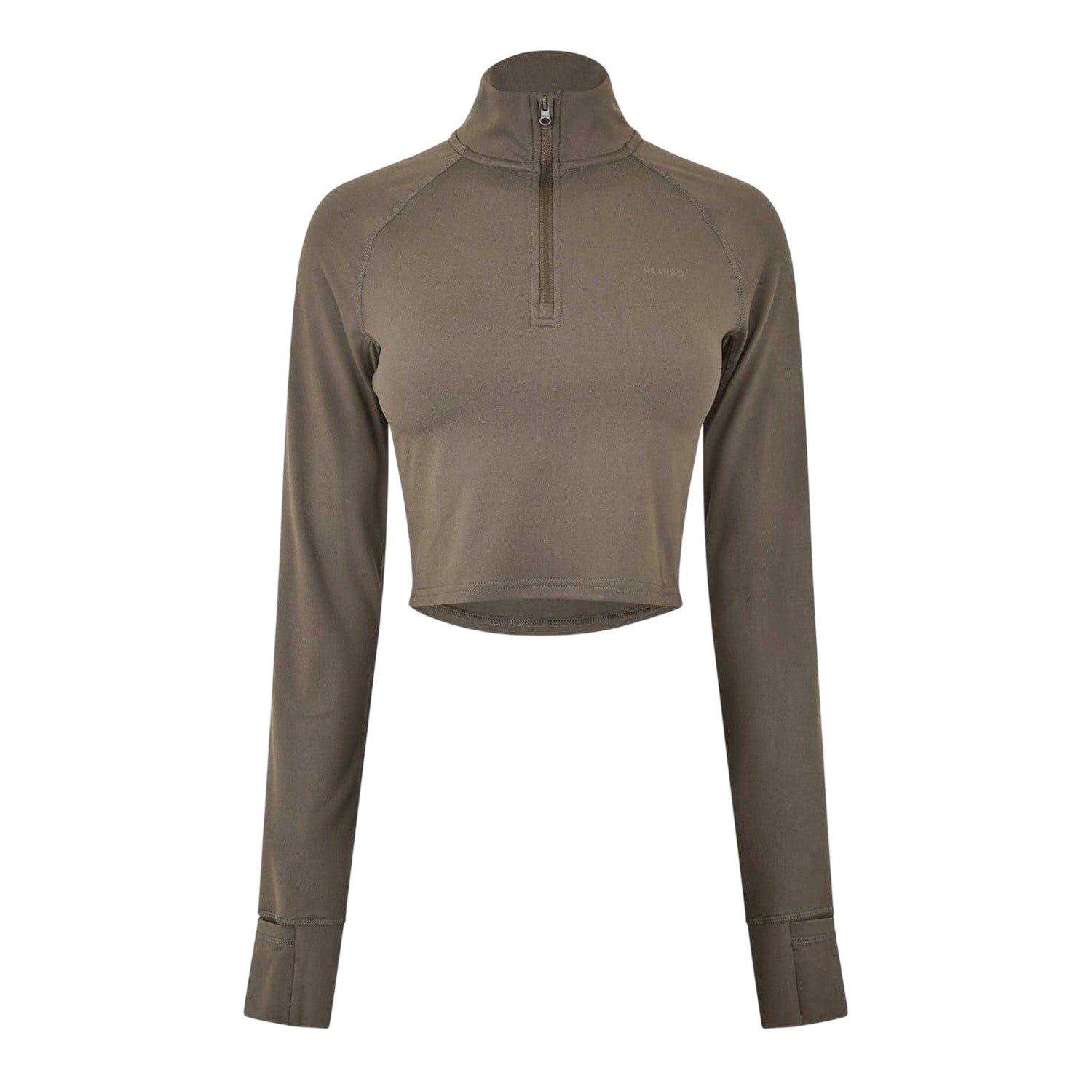 Ash - Front - USA Pro Womens-Ladies Slim Track Jacket