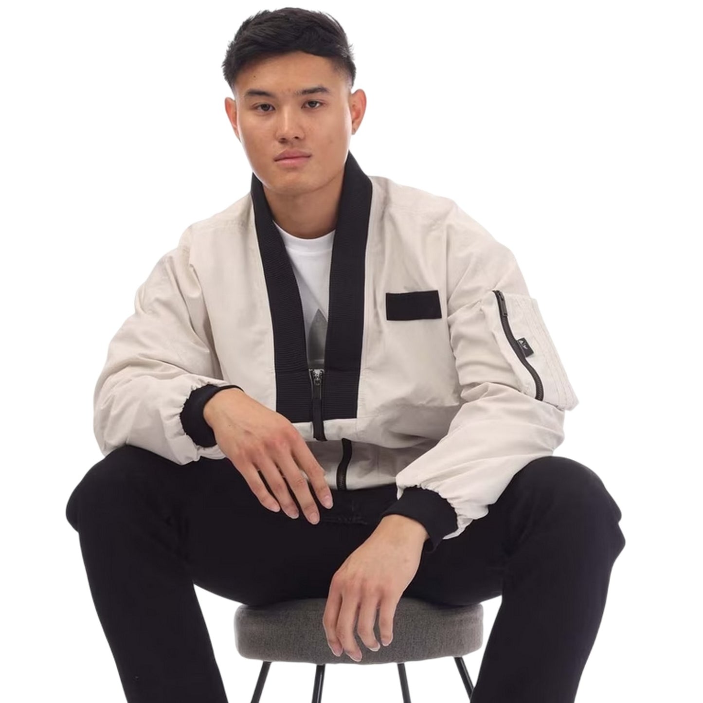 Natural - Pack Shot - Adidas Mens Bomber Jacket