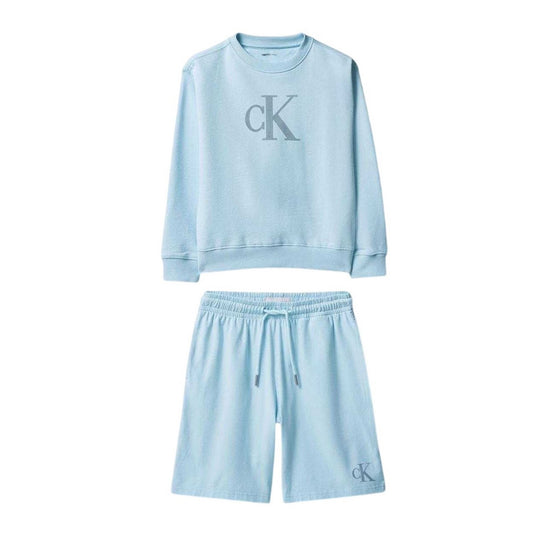 Breeze - Front - Calvin Klein Childrens-Kids Sweatshirt and Shorts Set