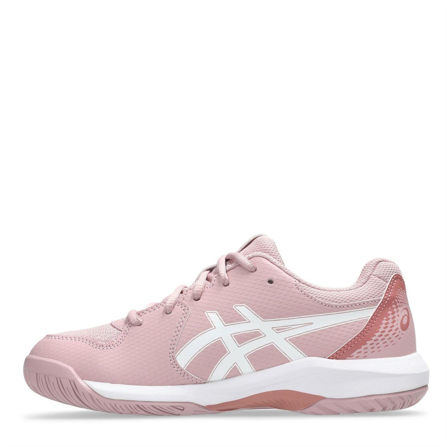 Pink - Back - Asics Childrens-Kids Dedicate 8 Tennis Shoes