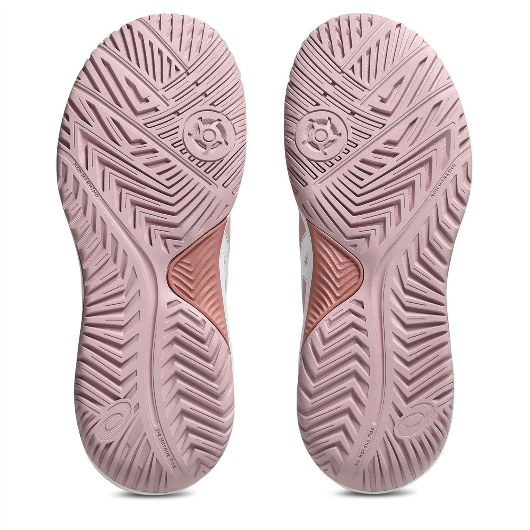 Pink - Side - Asics Childrens-Kids Dedicate 8 Tennis Shoes