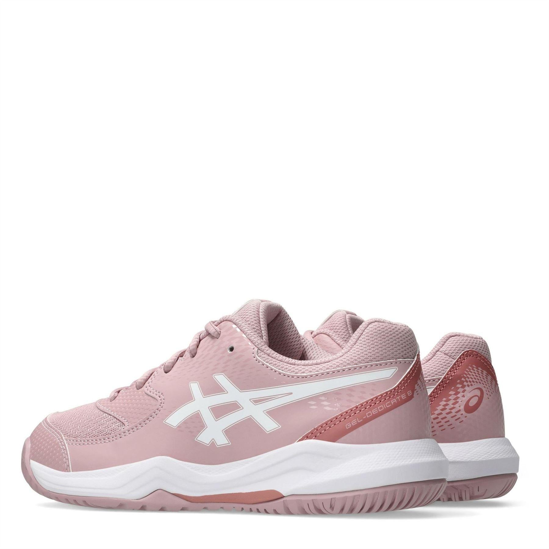 Pink - Pack Shot - Asics Childrens-Kids Dedicate 8 Tennis Shoes