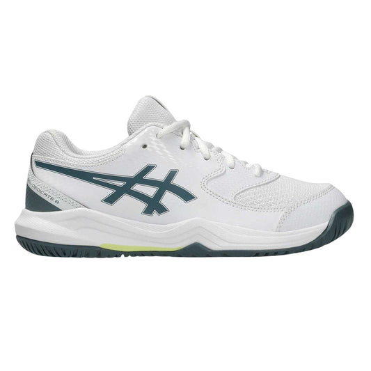 White - Front - Asics Childrens-Kids Dedicate 8 Tennis Shoes