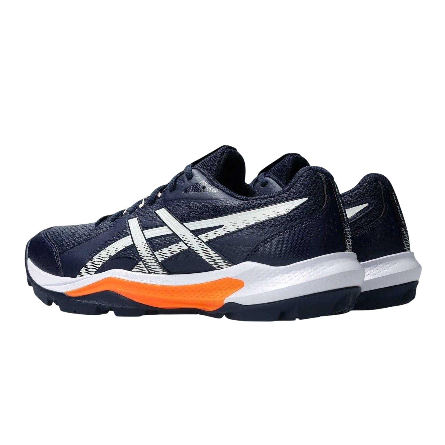 Midnight-Cream - Back - Asics Mens Gel Peake 3 Hockey Shoes