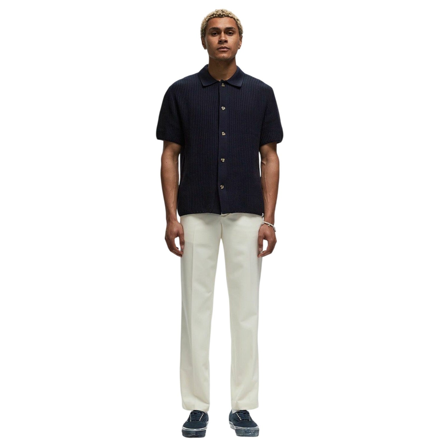Cream - Pack Shot - Lacoste Mens Straight Suit Trousers