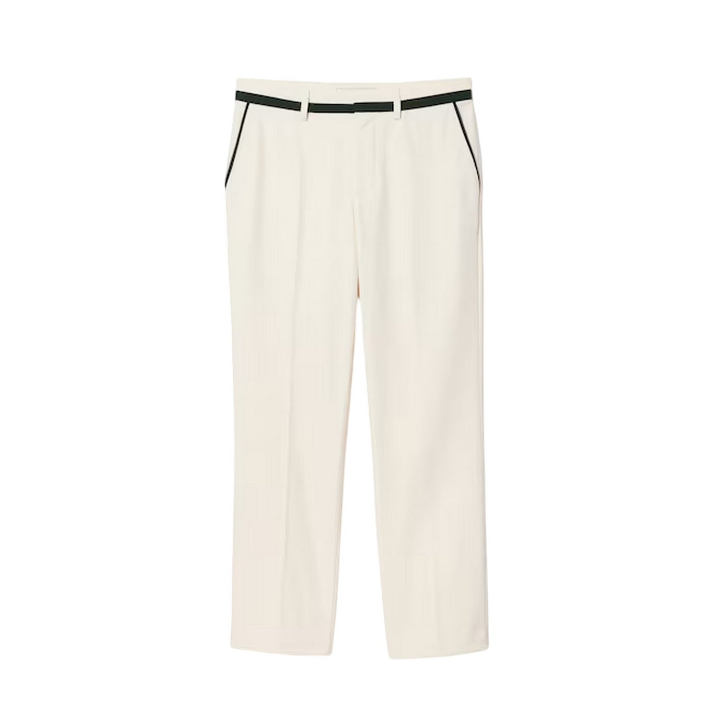 Cream - Front - Lacoste Mens Straight Suit Trousers