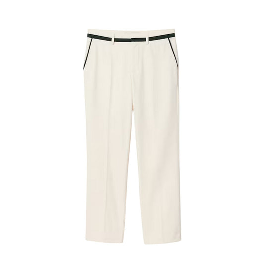 Cream - Front - Lacoste Mens Straight Suit Trousers