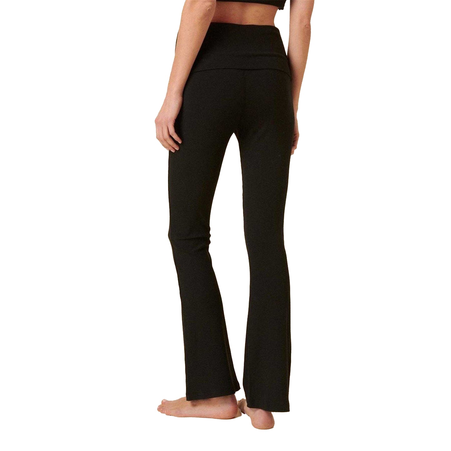 Black - Back - Nobody´s Child Womens-Ladies Ribbed Yoga Pants
