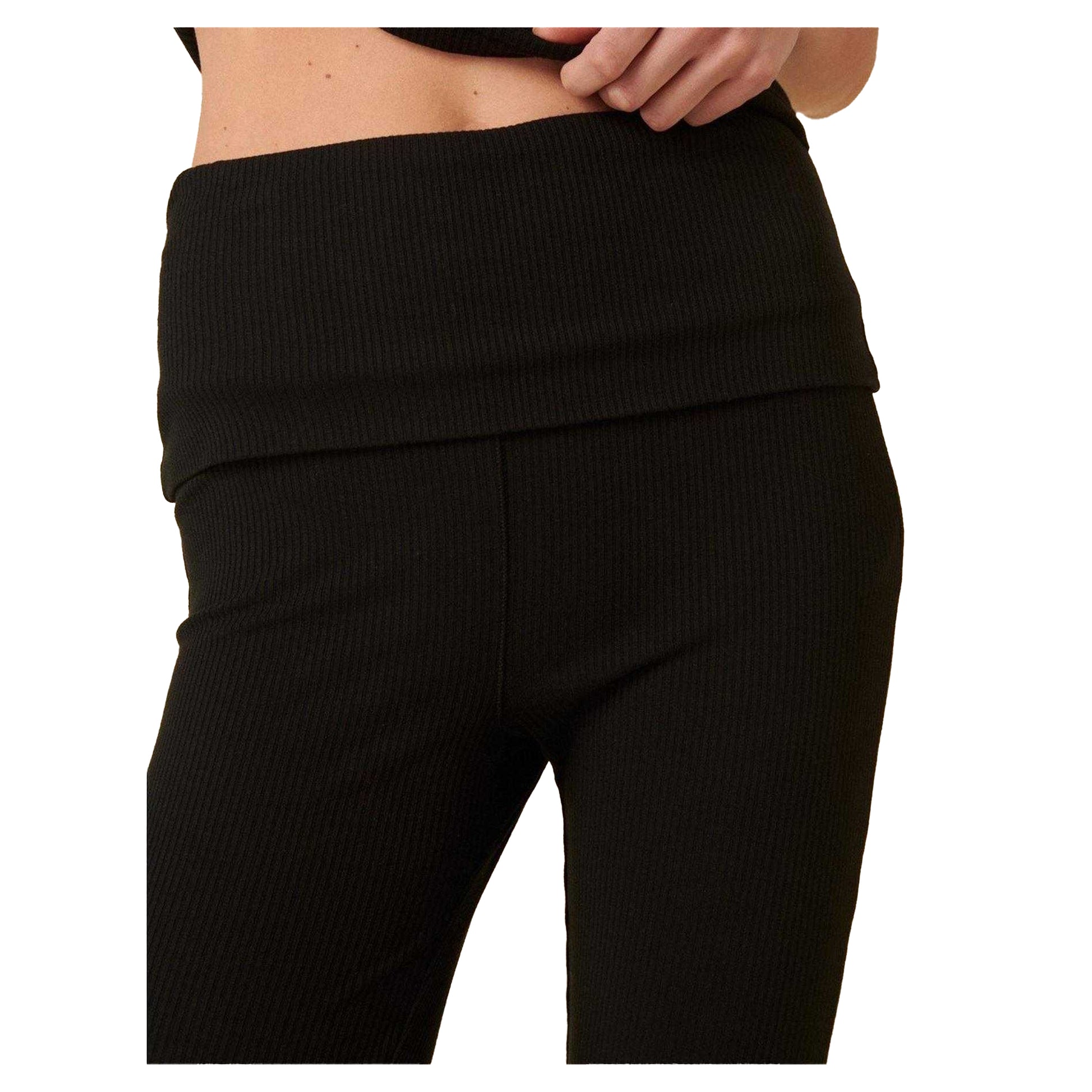 Black - Side - Nobody´s Child Womens-Ladies Ribbed Yoga Pants