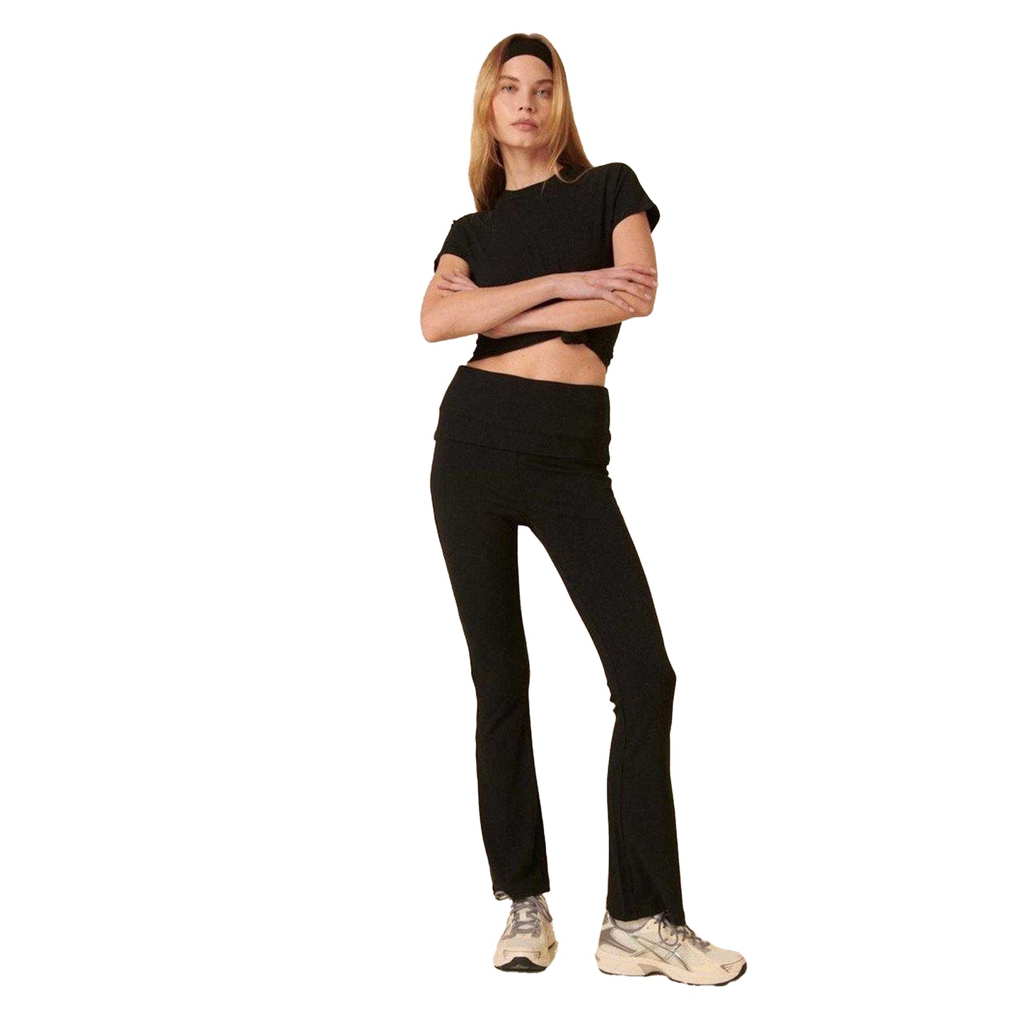 Black - Lifestyle - Nobody´s Child Womens-Ladies Ribbed Yoga Pants