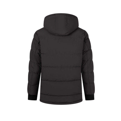 Charcoal - Back - Minoti Mens Waterproof Padded Snug Fit Parka