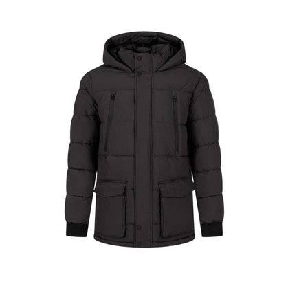 Charcoal - Front - Minoti Mens Waterproof Padded Snug Fit Parka