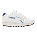 White-Silver - Side - Reebok Unisex Adult Glide Suede Trainers