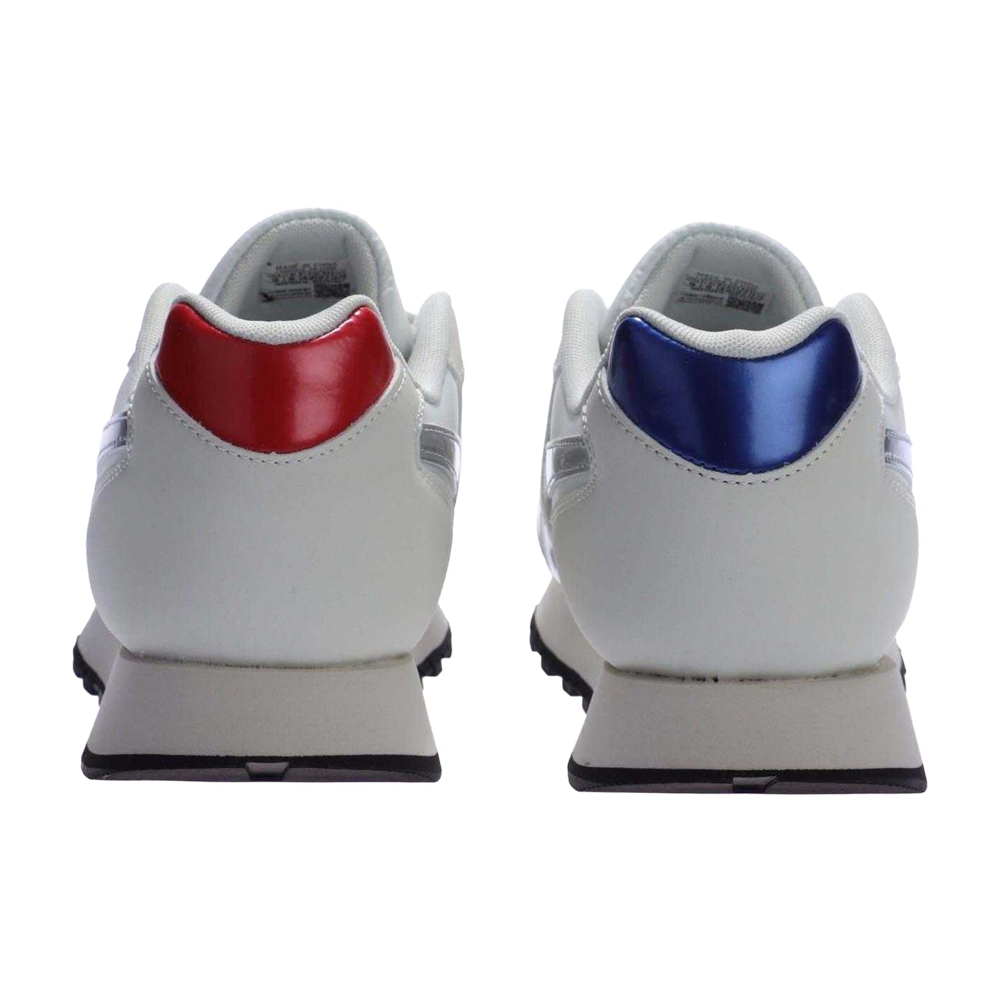 White-Silver - Pack Shot - Reebok Mens Glide Suede Trainers