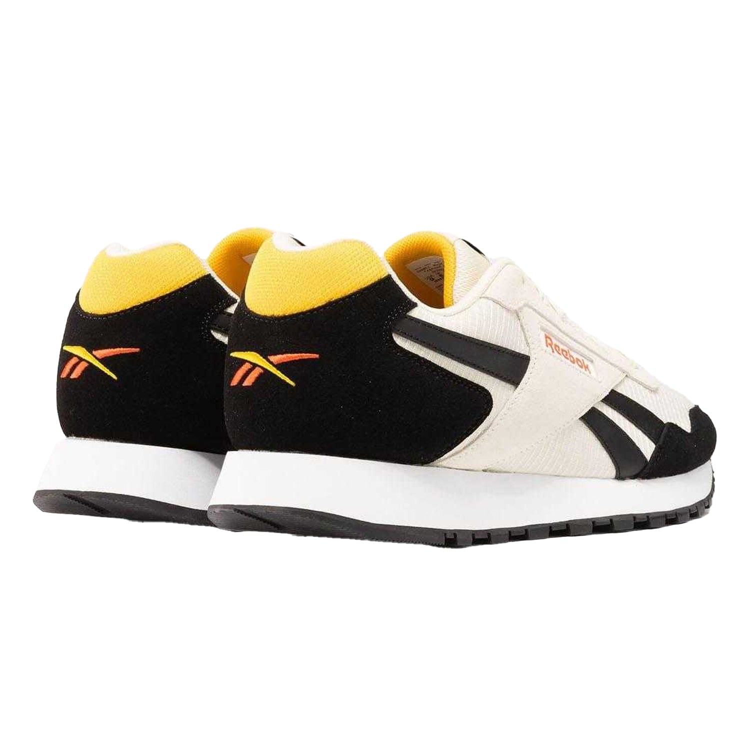 White-Black - Back - Reebok Unisex Adult Glide Suede Trainers
