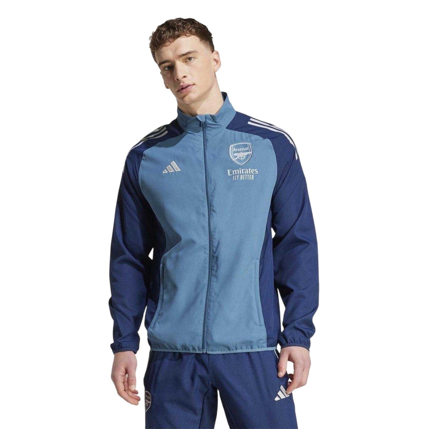 Blue - Pack Shot - Adidas Mens Arsenal FC Regular Tracksuit Top