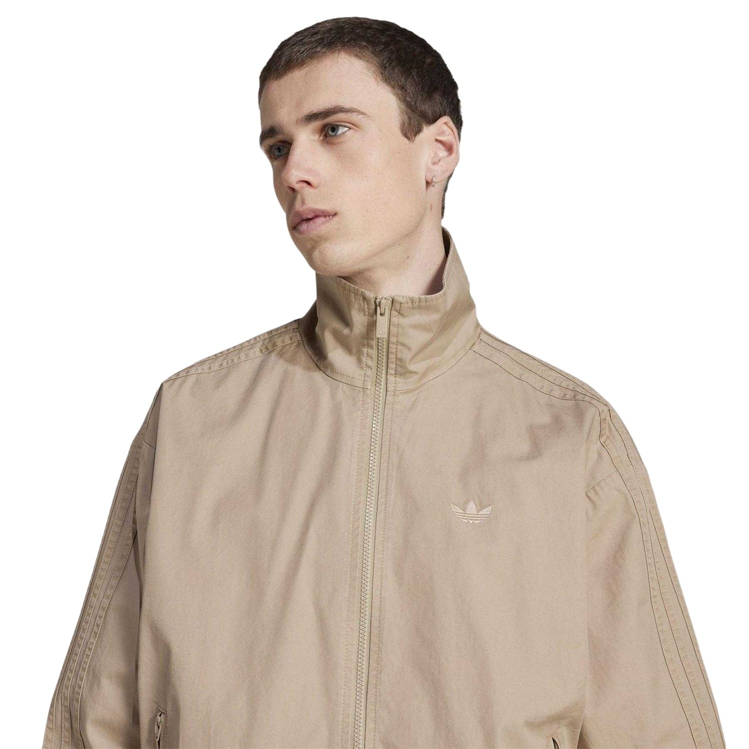Brown - Side - Adidas Mens Firebird Three Strikes Track Jacket