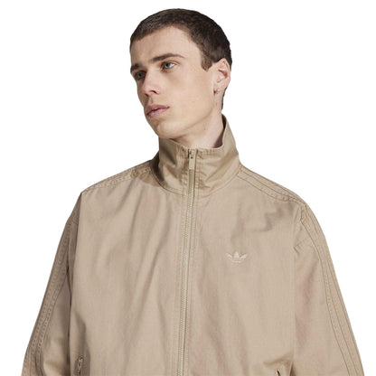 Brown - Side - Adidas Mens Firebird Three Strikes Track Jacket