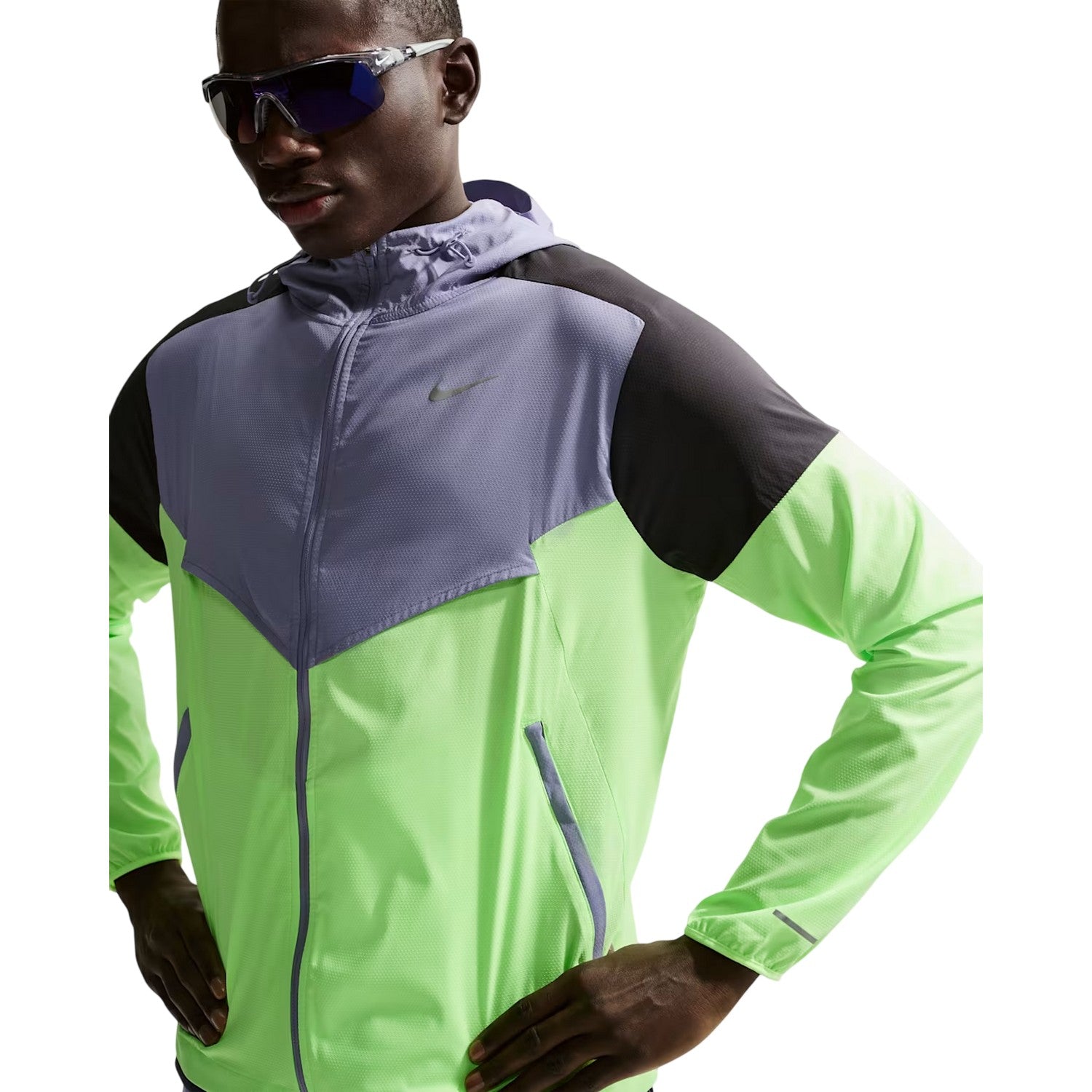 Purple-Black-Lime - Side - Nike Mens Lightweight Windrunner Jacket