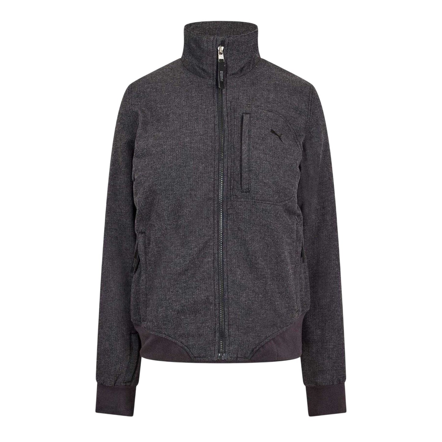 Black - Front - Puma Womens-Ladies Textured Bomber Jacket