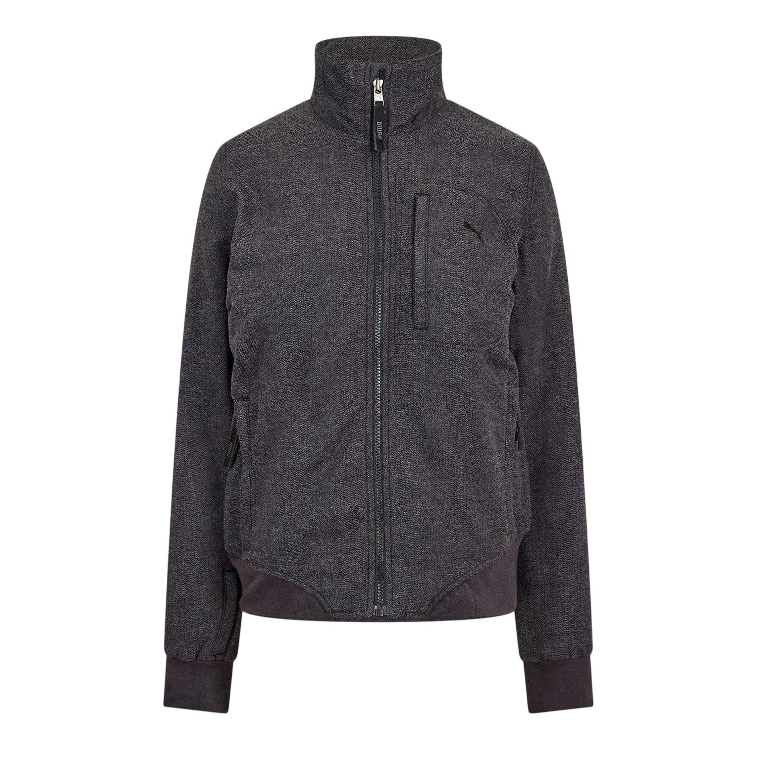 Black - Front - Puma Womens-Ladies Textured Bomber Jacket