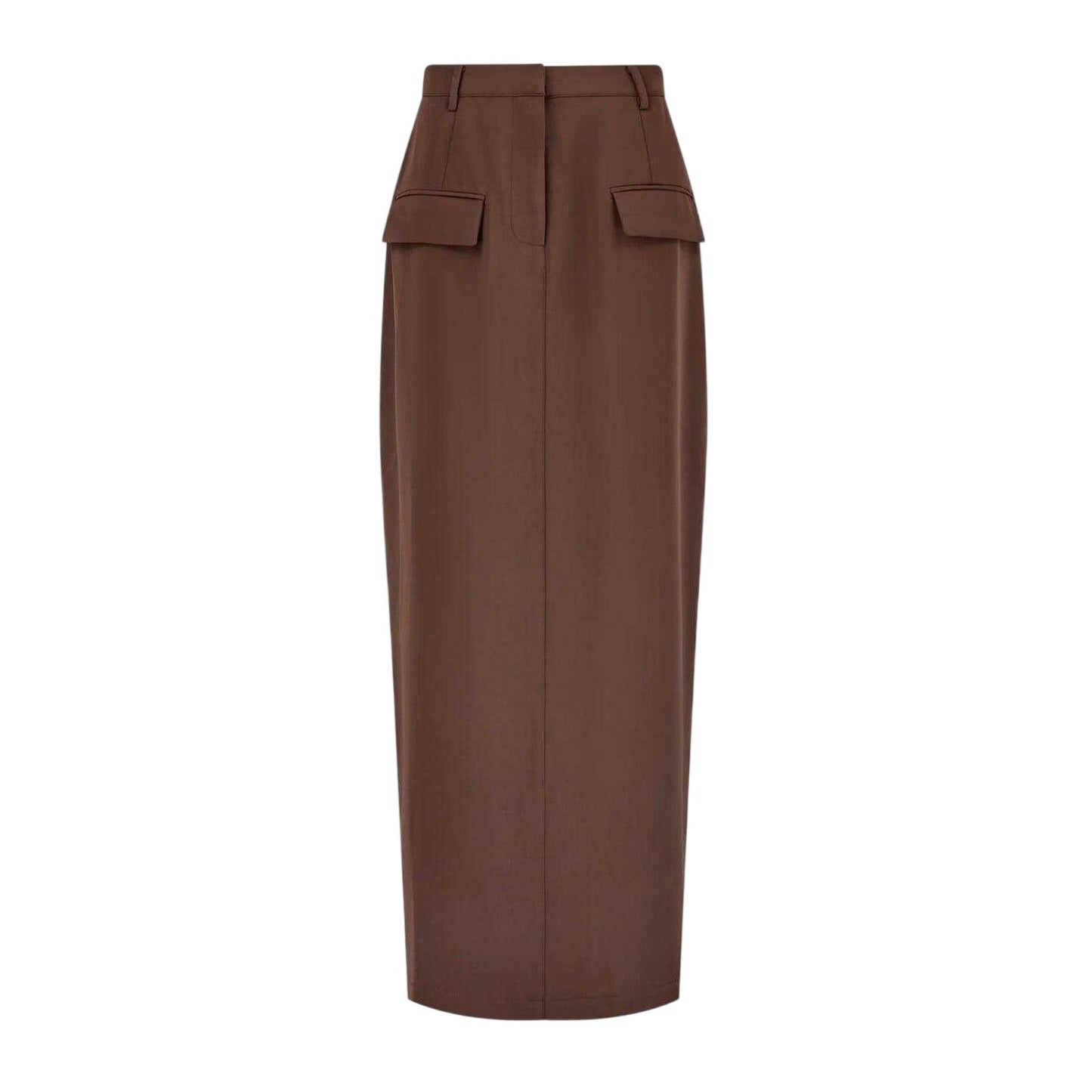 Brown - Front - Odd Muse Womens-Ladies Plain Maxi Skirt