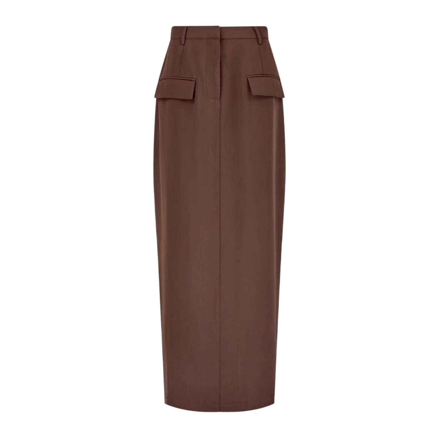 Brown - Front - Odd Muse Womens-Ladies Plain Maxi Skirt