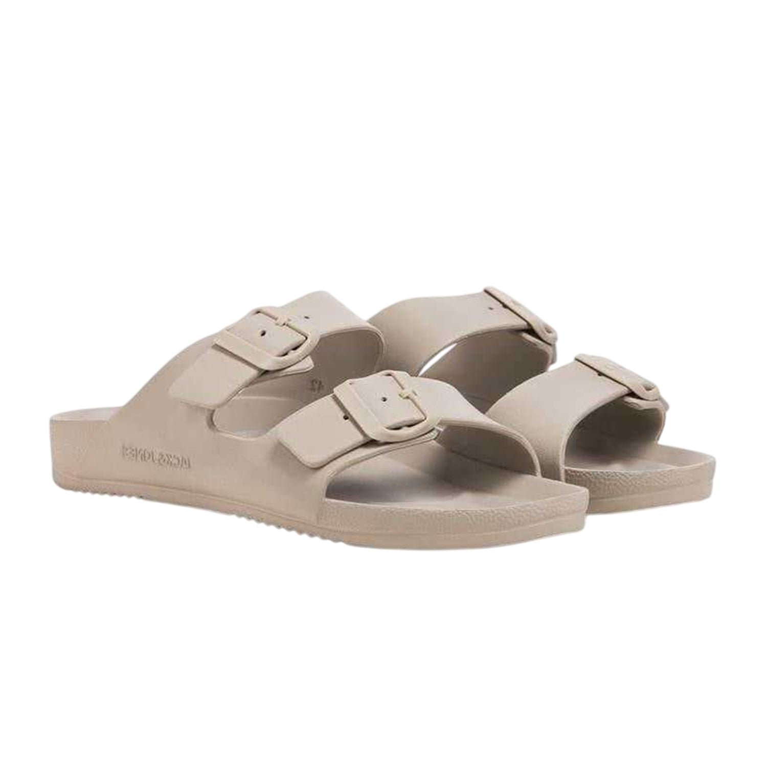 Taupe - Side - Jack And Jones Mens Pisa Casual Slides