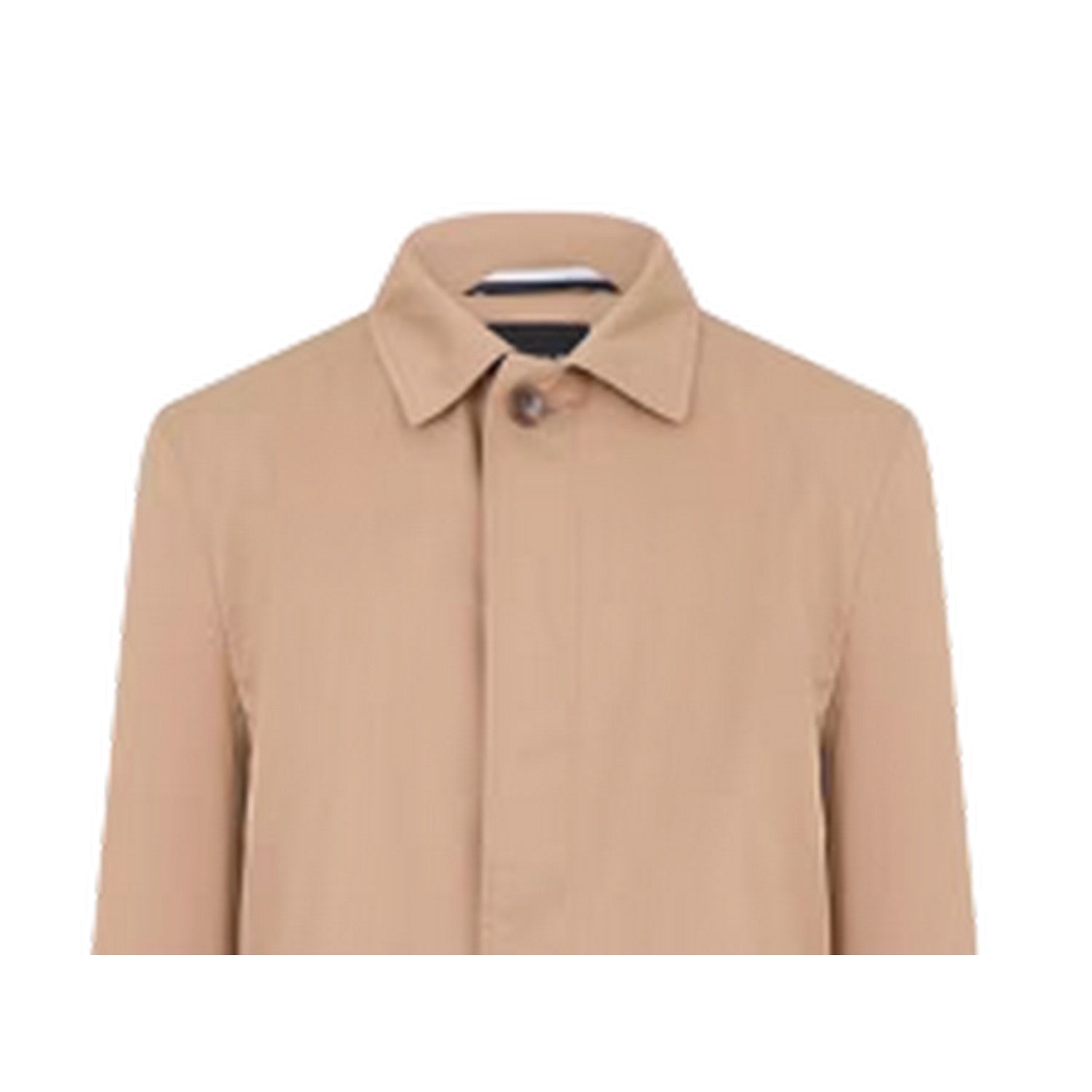 Medium Beige - Side - Boss Mens P-Jared Point Collar Overcoat