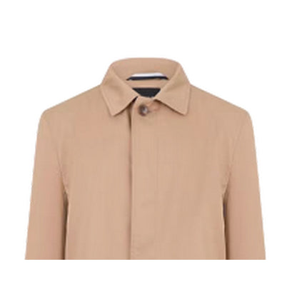 Medium Beige - Side - Boss Mens P-Jared Point Collar Overcoat