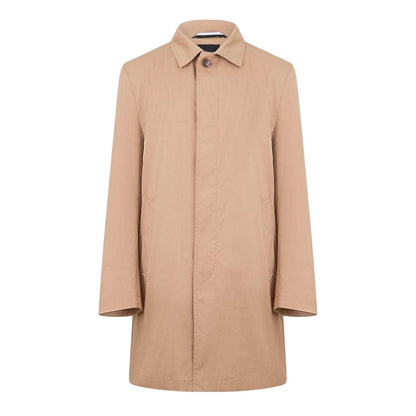 Medium Beige - Front - Boss Mens P-Jared Point Collar Overcoat