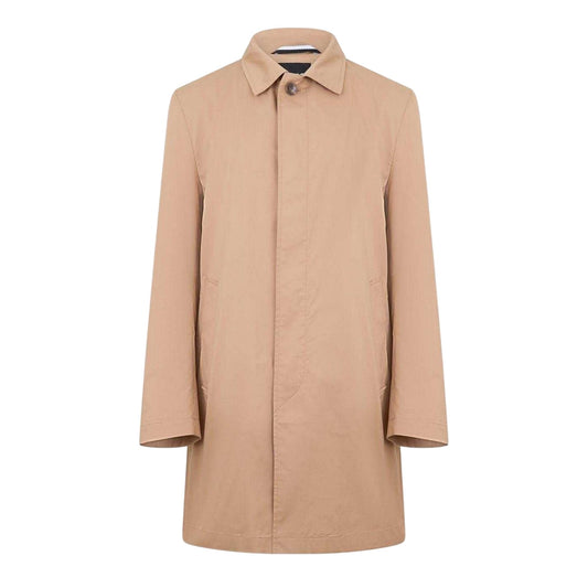 Medium Beige - Front - Boss Mens P-Jared Point Collar Overcoat