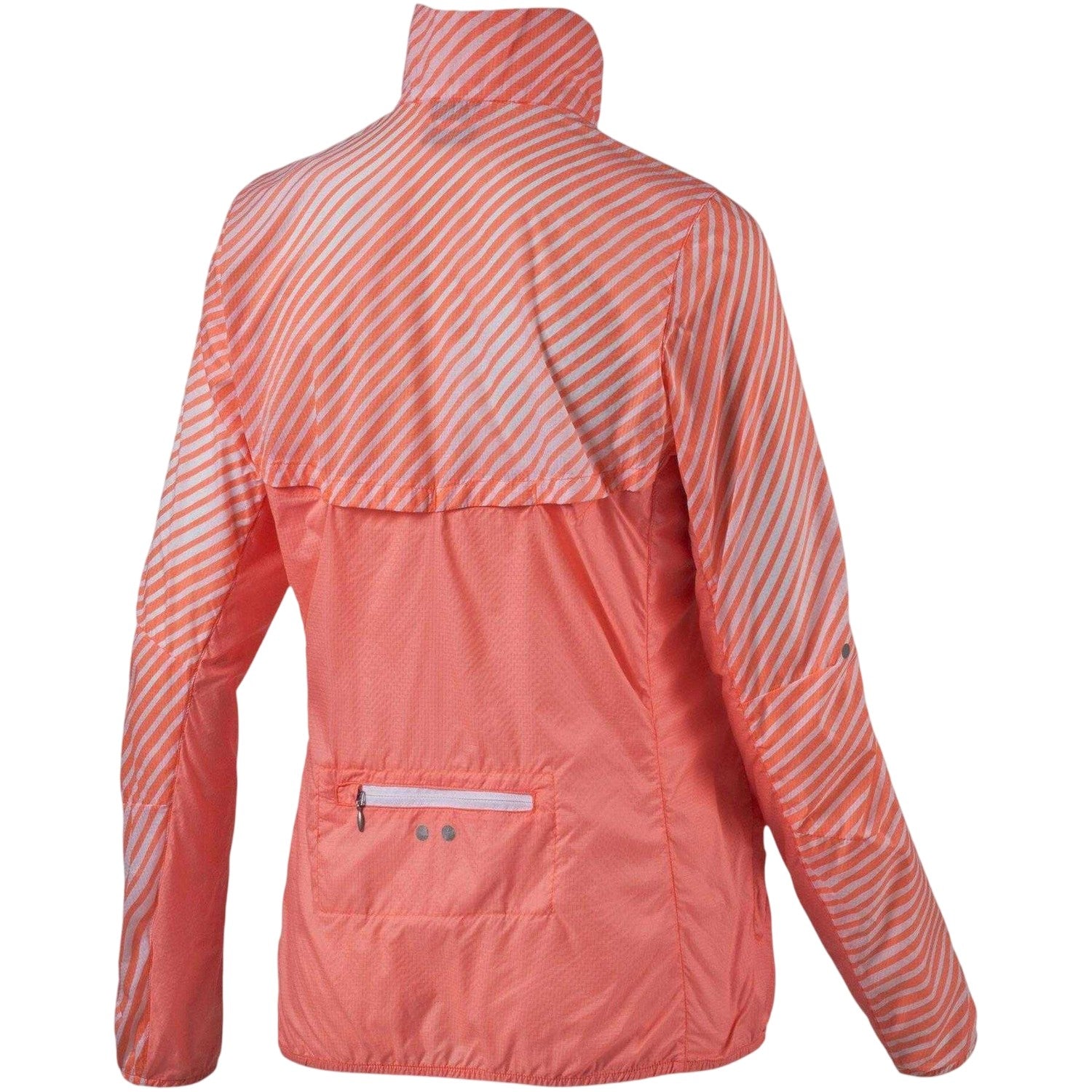 Orange - Back - Puma Womens-Ladies Graphic Woven Jacket