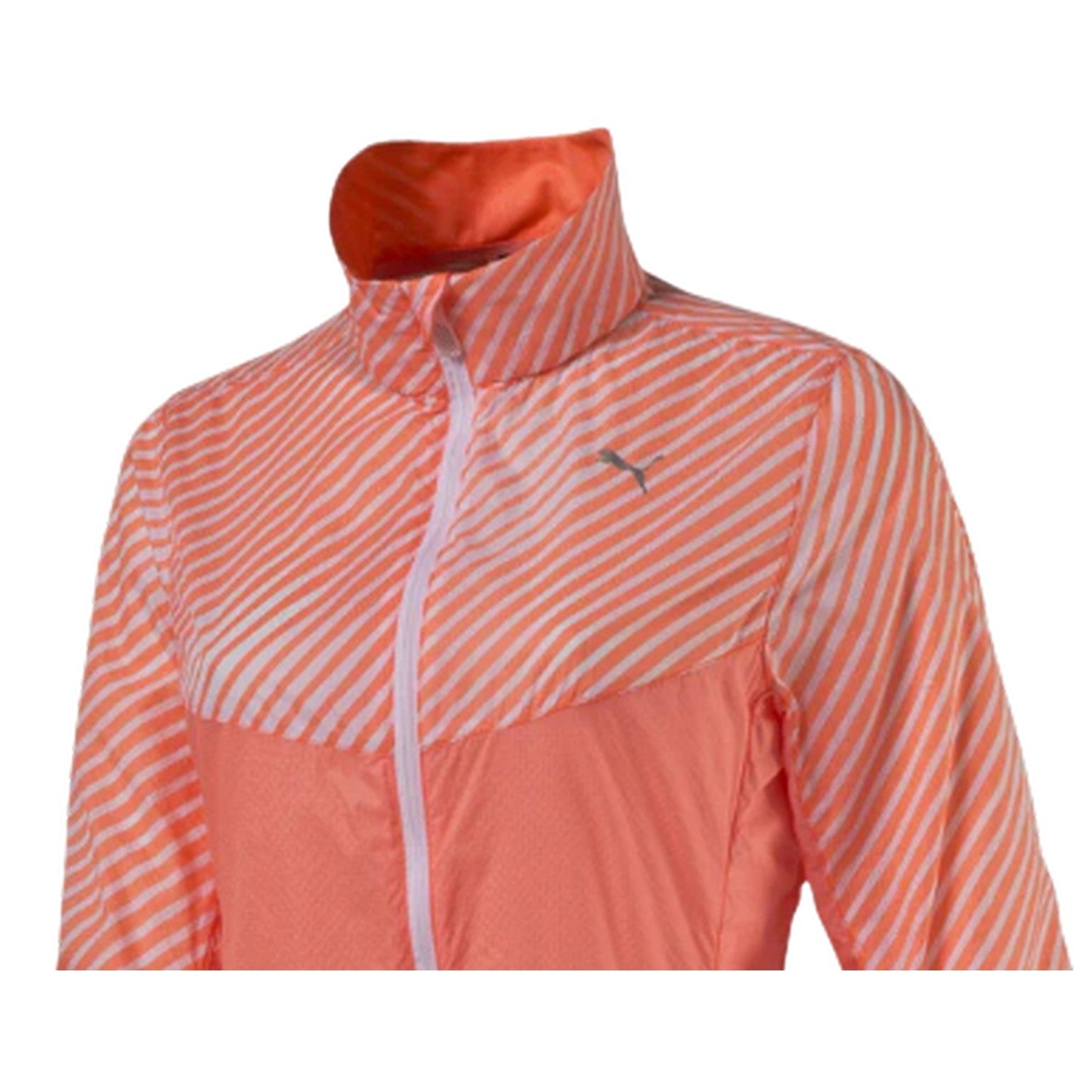 Orange - Side - Puma Womens-Ladies Graphic Woven Jacket