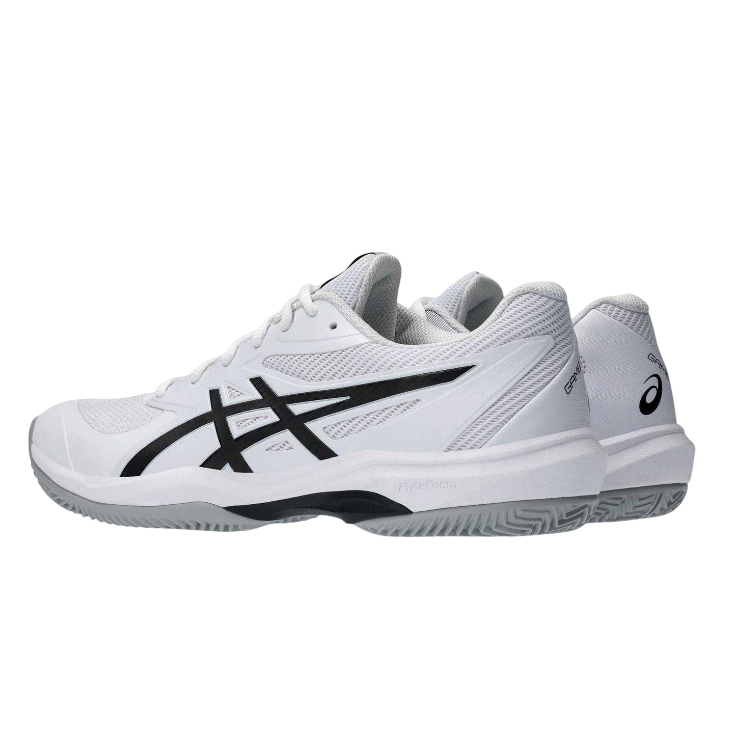 White-Black - Back - Asics Mens FF Clay-OC Tennis Shoes