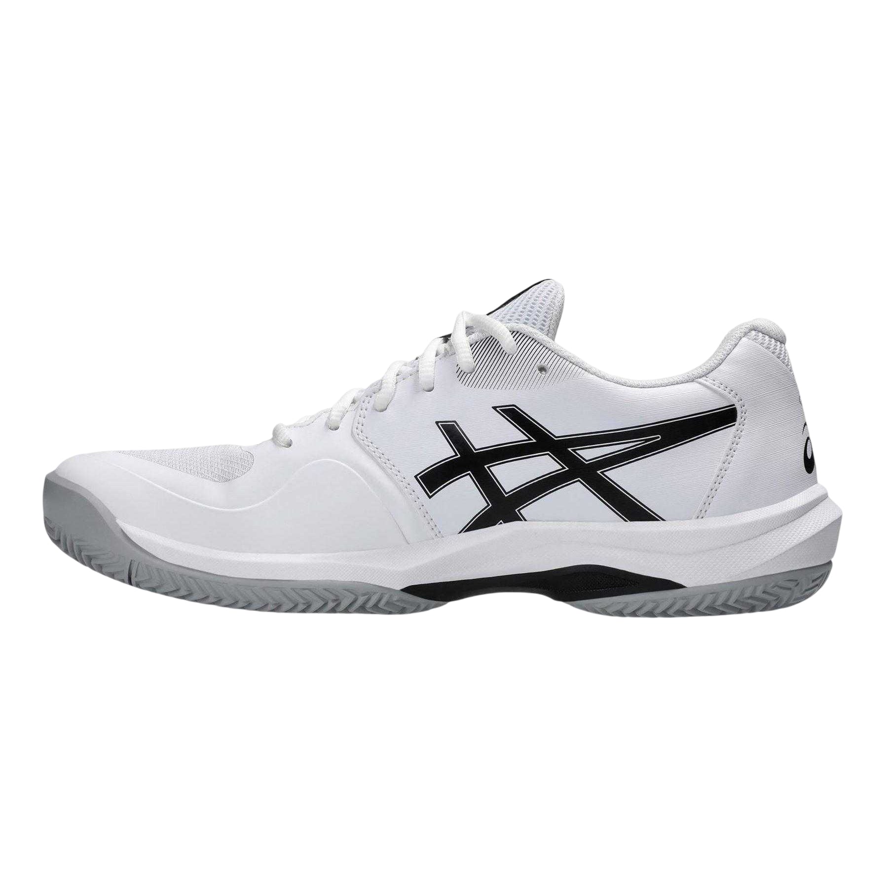 White-Black - Side - Asics Mens FF Clay-OC Tennis Shoes