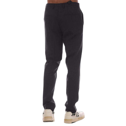 Charcoal - Back - Hugo Mens Slim Trousers