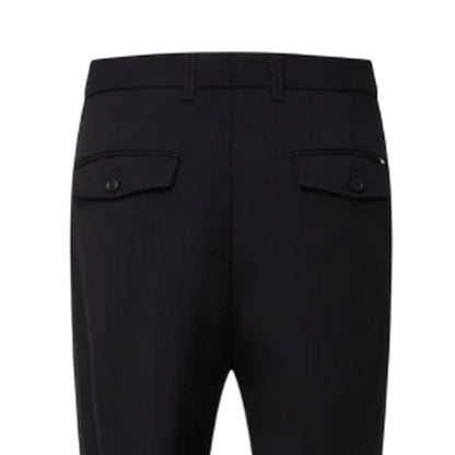 Dark Blue - Lifestyle - Boss Mens Perin Virgin Wool Tapered Trousers
