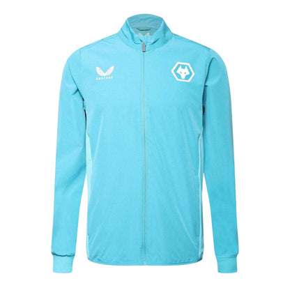 Pagoda Blue - Front - Castore Mens Wolverhampton Wanderers FC Anorak