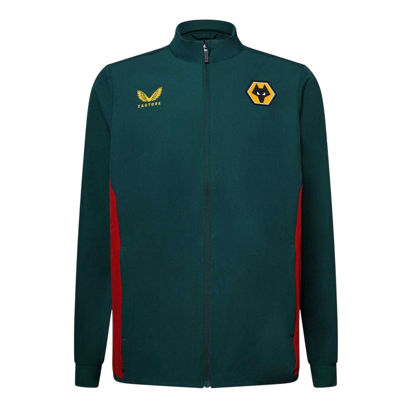 Botanical Garden-Red - Front - Castore Mens Wolverhampton Wanderers FC Anorak