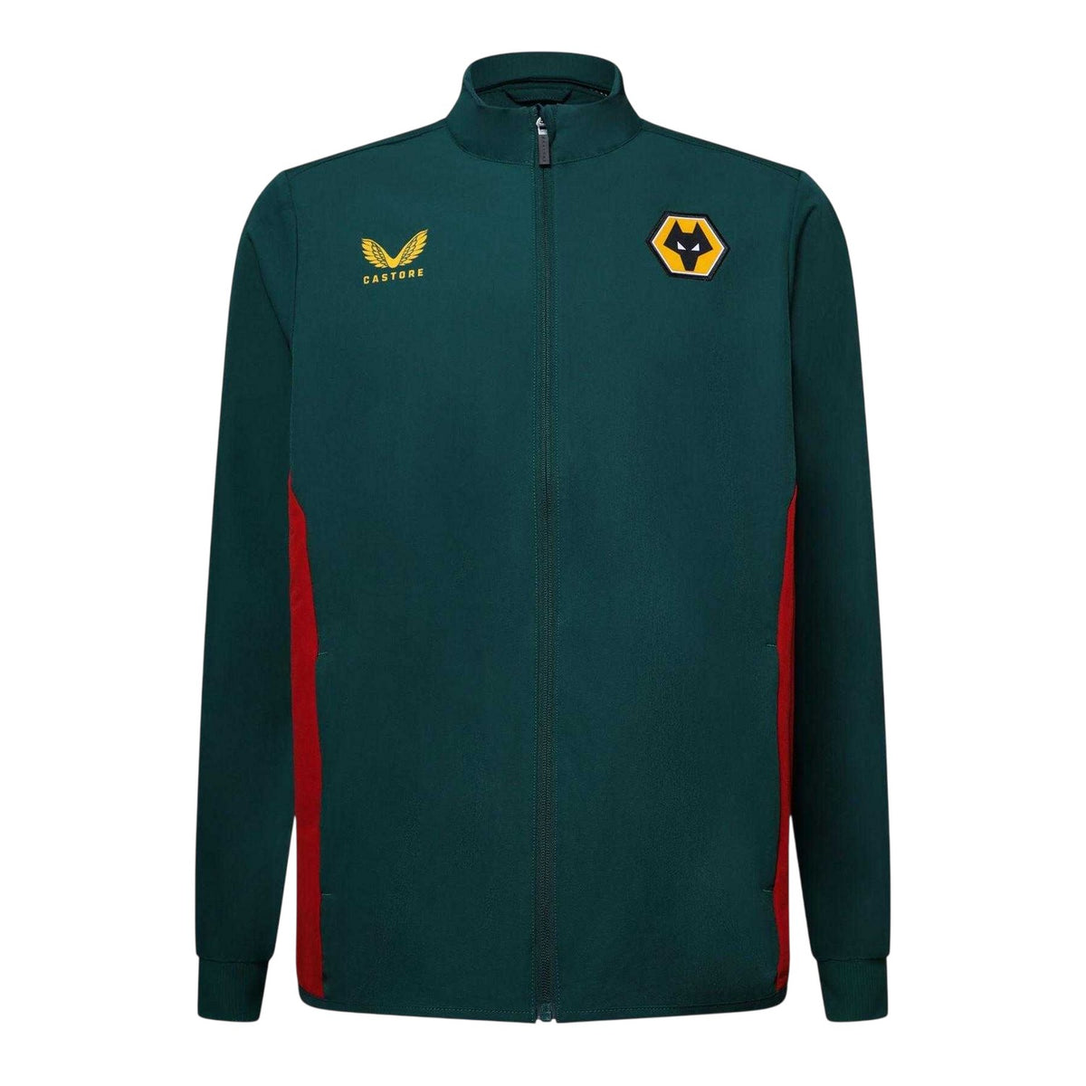 Botanical Garden-Red - Front - Castore Mens Wolverhampton Wanderers FC Anorak