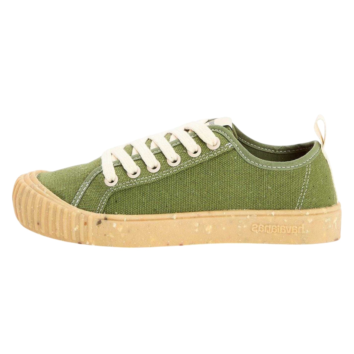 Olive Green - Back - Havaianas Womens-Ladies Logo Tennis Trainers