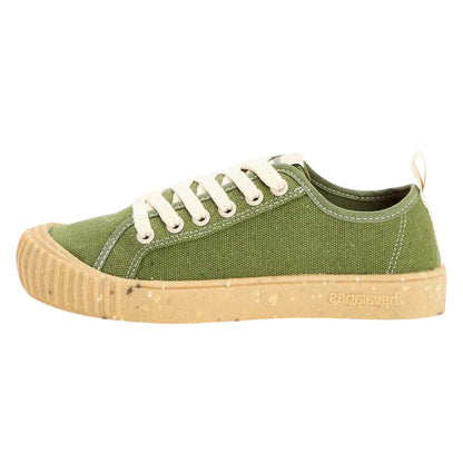 Olive Green - Back - Havaianas Womens-Ladies Logo Tennis Trainers